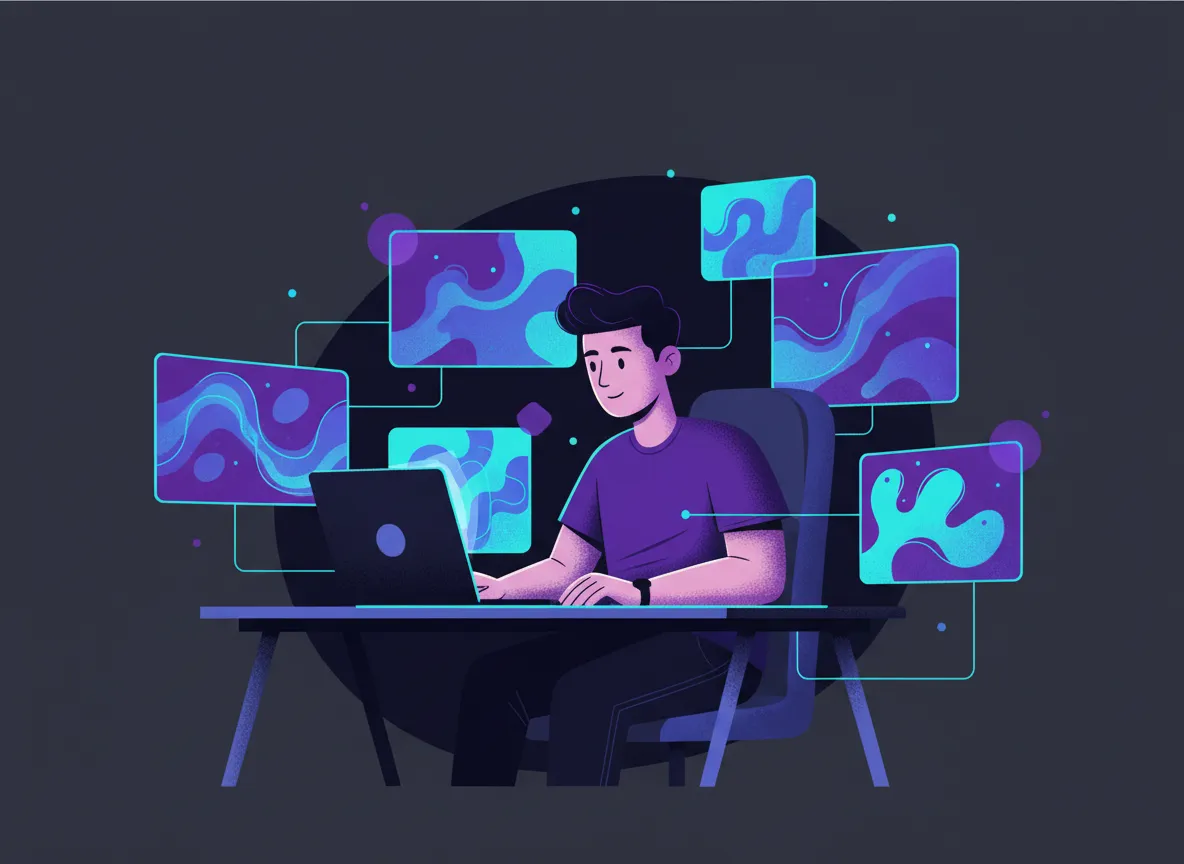 Editorial illustration series created in ArtTech Studio